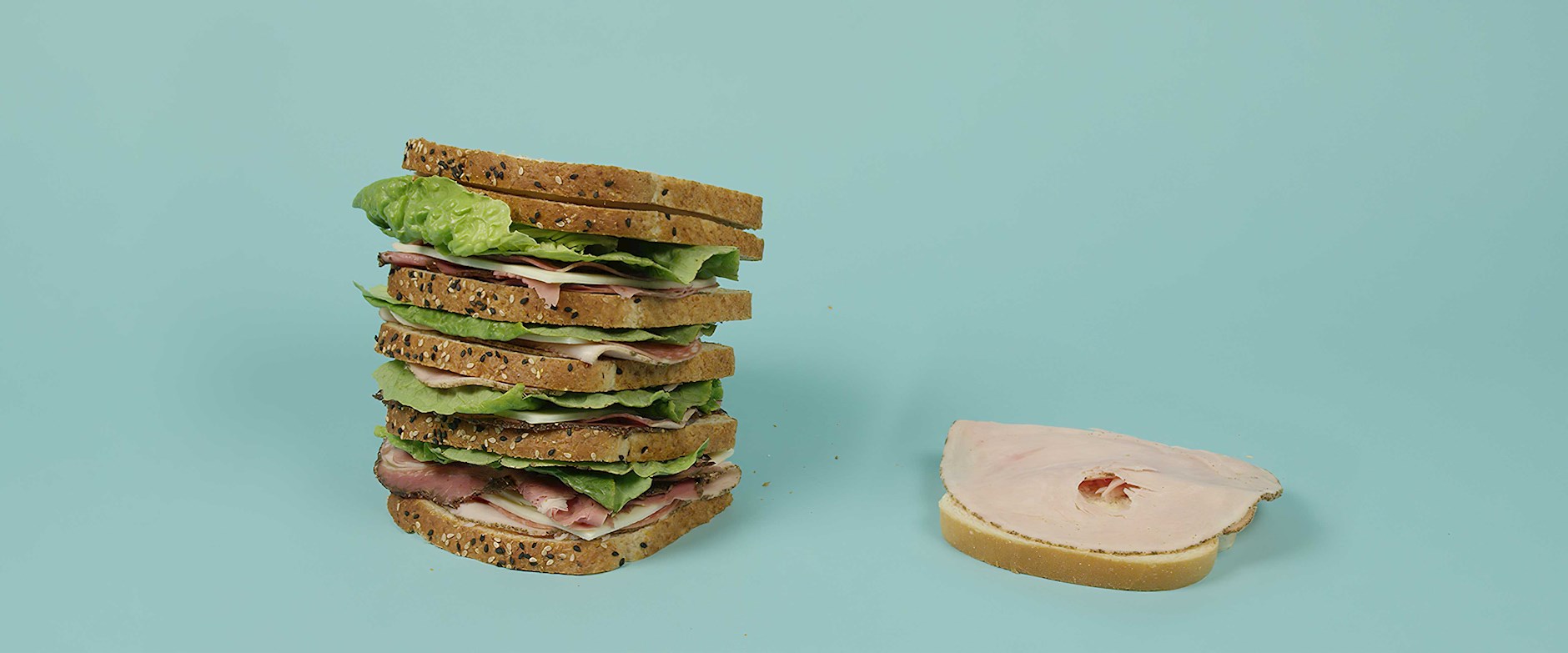 Two sandwiches, one large, one small