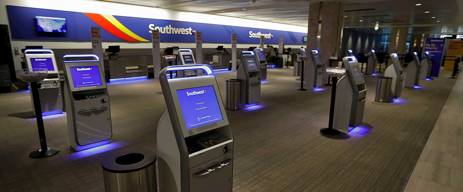 Southwest airlines check in kiosk at airport