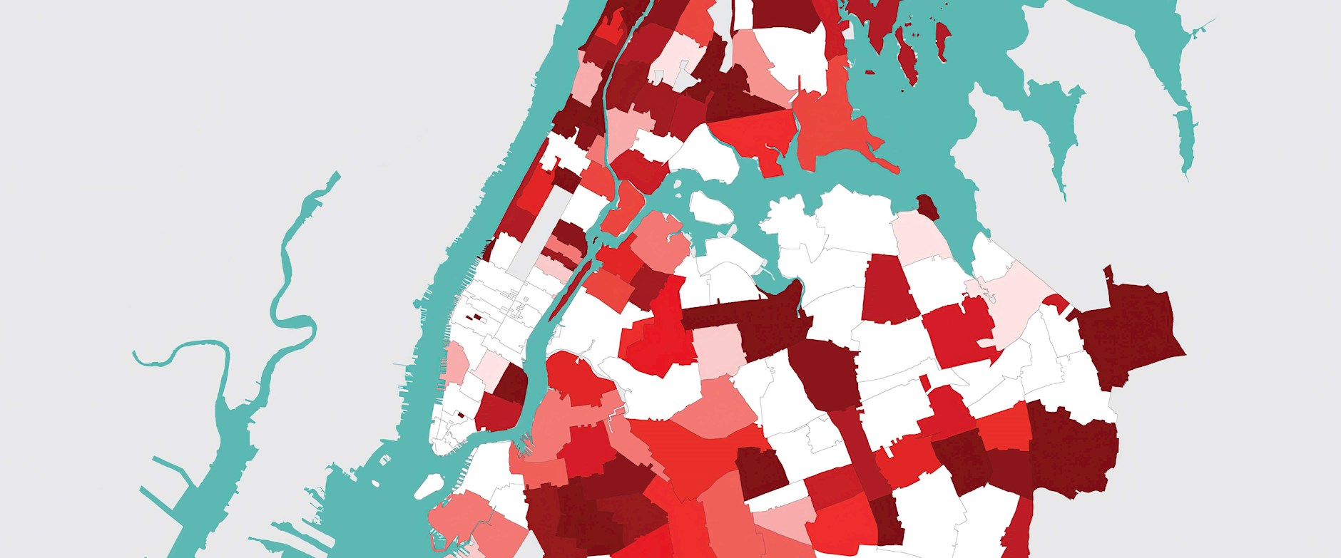 Covid-19 pandemic map of New York City neighborhoods