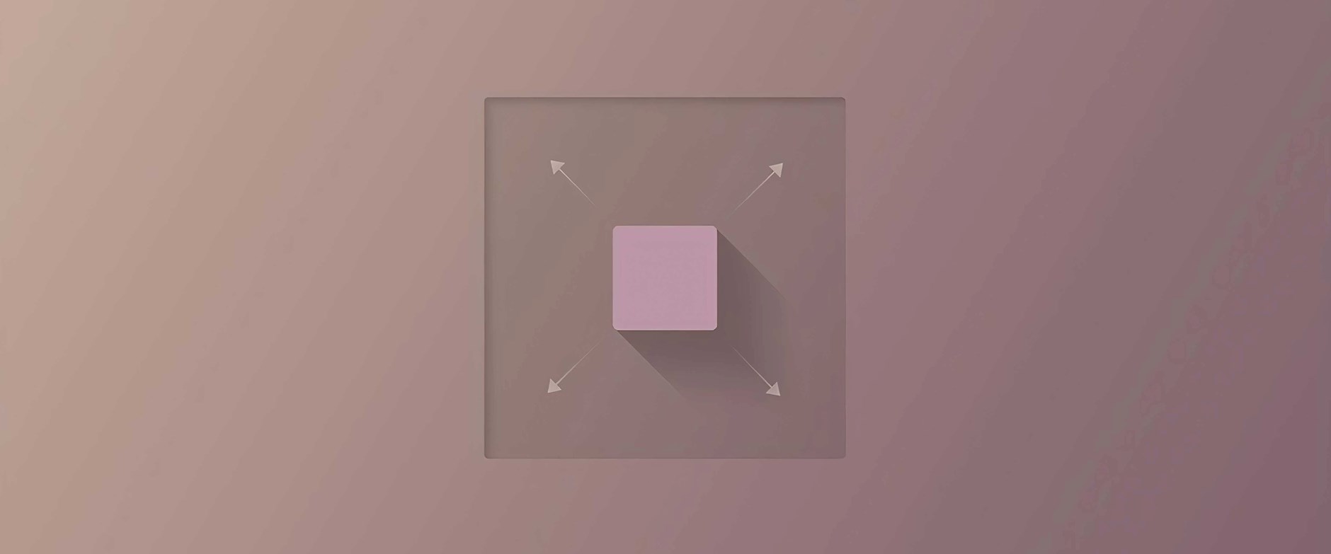 Square with extending lines from the corners